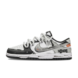 Nike Кроссовки для скейтбординга Dunk Unrestrained Heart, износостойкие, низкие, женские, черно-белые dd1503-101(teamm-不羁之心) | black white
