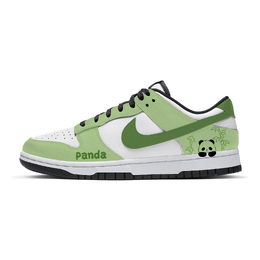 Nike Кроссовки для скейтбординга Dunk Bamboo Grove Panda, износостойкие, низкие, унисекс, белые, зеленые dd1391-100(team796-竹林熊猫) | white green