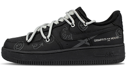 Nike Кроссовки Air Force 1 для скейтбординга, износостойкие, низкие, унисекс, черные cw2288-001（team845暗夜涂鸦） | black