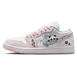 Jordan Баскетбольные кроссовки Air 1 Vintage, женские, низкие, белые/розовые ib8859-101(team56-可爱熊猫) | pink