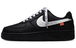 Nike Кроссовки Air Force 1 Paisley с низким верхом для скейтборда, устойчивые к истиранию, унисекс, черные, белые cw2288-001(team1291-腰果花) | black white