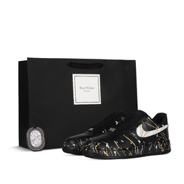 Nike Кроссовки для скейтбординга Air Force 1 Marble Coverage, износостойкие, низкие, унисекс, черные cw2288-001(team368-男女款大理石) | black