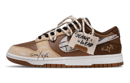 Nike Кроссовки для скейтбординга Dunk Denim Is Busy, устойчивые к истиранию, низкие, унисекс, бежево-коричневые hv1794-211(team864-牛仔很忙) | beige brown