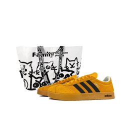 Кроссовки для скейтбординга VL COURT 2.0 Ink Rhythm Wheat Scent с противоскользящим износостойким верхом, унисекс, желто-черные Adidas, Yellow Black ji0495(team619-墨韵麦香s-box) | yellow black