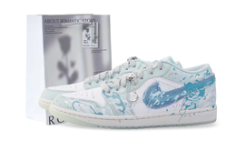 Jordan Баскетбольные кроссовки Air 1 Drippy Splash, износостойкие, винтажные, унисекс, светло-голубые hj5999-400(team889-水花礼袋款) | light blue