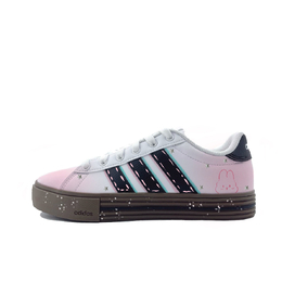Adidas Низкие кроссовки для скейтбординга Daily 4.0, устойчивые к истиранию, розовые, унисекс jr0077(team641-蜜蜂线条兔) | pink