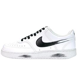 Nike Кроссовки Court Vision 1 Ink Dash Style, износостойкие, низкие, для скейтбординга, унисекс, белые dh2987-101（team801-墨韵驰风） | white