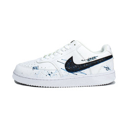 Nike Кроссовки для скейтбординга Court Vision Low Top унисекс, белые dh2987-101(team1308-银河涂鸦） | white/blue