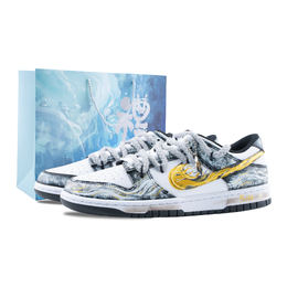 Nike Кроссовки для скейтбординга Dunk Touch Gold General 2.0, износостойкие, серо-белые, унисекс hf5441-100（team836-摸金校尉2.0） | gray white (special shopping bag)