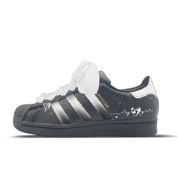 Adidas Низкие кроссовки для скейтбординга SUPERSTAR, унисекс, черные eg4959(team786-心跳绸带) | black