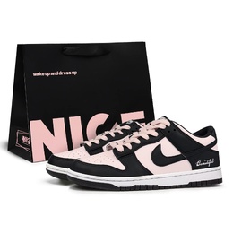 Nike Кроссовки для скейтбординга Dunk Low Top женские, черно-розовые dd1391-100(team153-黑粉拿铁lucky黑) | black pink