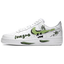 Nike Кроссовки Air Force 1 Green Star Coverage с амортизацией, износостойкие, низкие, для скейтбординга, унисекс, зеленые 315122-111(team770-绿星) | green