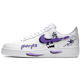 Nike Кроссовки Air Force 1 Purple Star Coverage с амортизацией, износостойкие, низкие, для скейтбординга, унисекс, фиолетовые 315122-111(team770-紫星) | purple