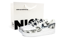 Nike Кроссовки Air Force 1 для скейтбординга, износостойкие, низкие, унисекс, черные, белые cw2288-111（team1110-池鱼戏荷s-box） | black white