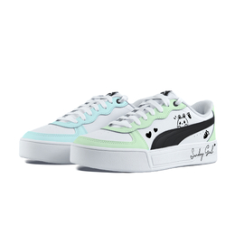 Puma Женские скейтбордические кроссовки Skye с износостойкими балансирующими низкими верхами, сине-зеленые 374764-02（team352-鸳鸯萌兔） | blue green