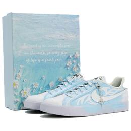 Nike Кроссовки Court Royale AC Sea Salt Feng Yin с низкой посадкой, износостойкие, унисекс, синие, в комплекте коробка bq4222-103（team335-海盐风吟礼盒版） | sea salt feng yin (daisy box)