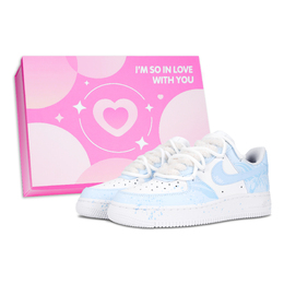 Nike Женские кроссовки для скейтбординга Air Force 1 Winter Snow Dance с низким верхом, устойчивые к истиранию, темно-синие dd8959-100（team1219-冬雪飘舞-box） | dark sky blue