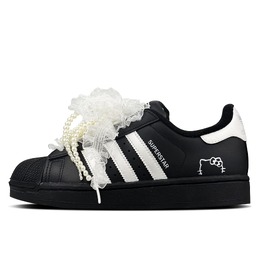 Adidas Женские кроссовки для скейтбординга Superstar 2, износостойкие, черные, титановые ji0079(team153-反叛芭蕾） | black titanium