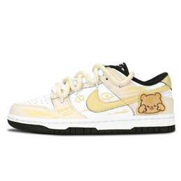 Nike Кроссовки для скейтбординга Dunk Black White, Soft Bear, износостойкие, унисекс, светло-желтые dd1391-100（team883-软糯小熊） | light yellow