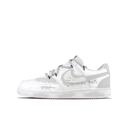 Nike Court Vision 1: перспективный план, износостойкие низкие кроссовки для скейтбординга Say Goodbye, унисекс, серо-белые dh2987-101（team522-告别） | light gray