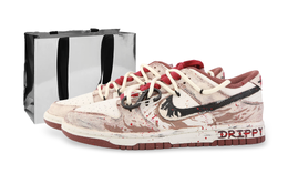 Nike Кроссовки для скейтбординга Dunk Crazy Max с амортизацией, износостойкие, унисекс, бежевые hj7673-001(team889-疯狂麦克斯礼袋款) | beige (special shopping bag)