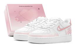 Nike Кроссовки для скейтбординга Air Force 1 женские, низкие, белые dh2920-111(teams2-蝶舞繁花s-box) | pink white