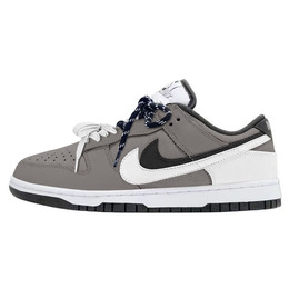 Кроссовки для скейтбординга Dunk Low'Double Swoosh'Dunks Low Top, женские, серые Nike, Gray hv1800-101(teamy-女款灰水泥灰白) | gray