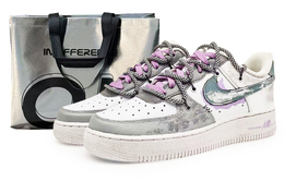 Nike Кроссовки Air Force 1 EIGHT% № 9 с термо- и износостойким покрытием, низкие, для скейтбординга, унисекс, фиолетовые cw2288-111(team131-第九号 紫s) | purple gray