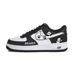 Nike Кроссовки Air Force 1 Coverage с низким верхом, устойчивые к истиранию, для скейтбординга, унисекс, черные, белые dv0788-001(team183-慵懒熊猫） | black white