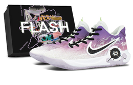 Nike Баскетбольные кроссовки KD Trey 5 IX Cherry Blossom, в комплекте коробка, износостойкие, среднего размера, винтажные, унисекс, фиолетовые dj6922-100（team1086-流樱-s-box） | purple