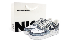Nike Кроссовки Air Force 1 для скейтбординга, износостойкие, низкие, унисекс, черные cw2288-111（team1110-暗影星尘s-box） | black