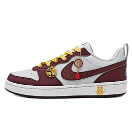 Nike Кроссовки для скейтбординга Court Borough Blissful, легкие, низкие, унисекс, красные, белые dv5456-006（team868-喜上眉梢 ） | red white