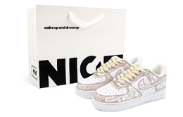 Nike Кроссовки Air Force 1 с низким верхом, устойчивые к истиранию, для скейтбординга, унисекс, розовое золото dd8959-100（team1110-玫瑰星梦s-box） | rose gold