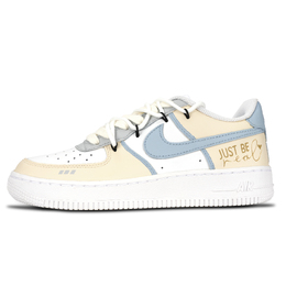Nike Кроссовки Air Force 1 для скейтбординга, устойчивые к истиранию, унисекс, желто-синие dd8959-100（team883-字母日报 ） | yellow