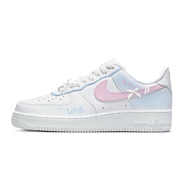 Nike Кроссовки для скейтбординга Air Force 1 Sweet Star Fallen Blue, износостойкие, низкие, женские, сине-розовые dd8959-100（team1267-甜星落蓝） | blue pink