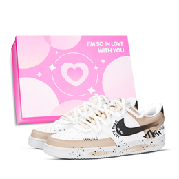 Nike Кроссовки для скейтбординга Court Vision 1 Low Top унисекс, белые, коричневые dh2987-101(team883-攀登高峰-粉色礼盒） | khaki
