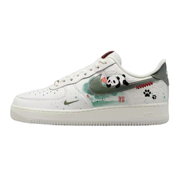 Nike Кроссовки для скейтбординга Air Force 1 с противоскользящим износостойким верхом, унисекс, белые, зеленые hv5979-130(team181-荷塘熊猫) | white green