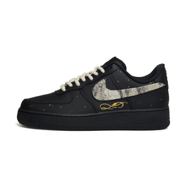 Nike Кроссовки для скейтбординга Air Force 1 с противоскользящим износостойким верхом, унисекс, черно-золотые cw2288-001（team531-巳巳如意） | black gold