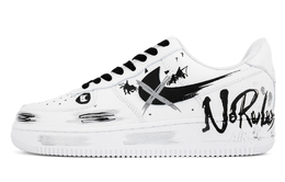 Nike Кроссовки Air Force 1 для скейтбординга, устойчивые к истиранию, низкие, унисекс, белые, черные 315122-111(team943-涂鸦律动) | white black