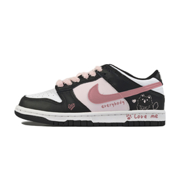 Nike Кроссовки для скейтбординга Dunk, устойчивые к истиранию, низкие, унисекс, черно-розовые dd1391-100 (team352-调皮喵喵） | black pink