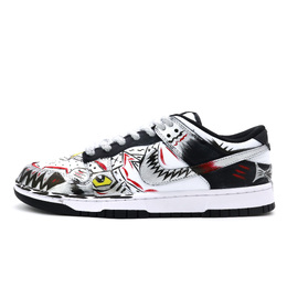 Nike Кроссовки для скейтбординга Dunk Shark Pepper, износостойкие, низкие, унисекс, черные, белые dd1391-100（team1037-鲨鱼辣椒） | black white