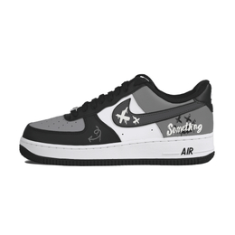 Nike Кроссовки Air Force 1 для скейтбординга, износостойкие, низкие, унисекс, черные dv0788-001(team352-黑白幻影) | black