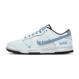 Nike Кроссовки для скейтбординга Dunk Snowflake Panda, устойчивые к истиранию, низкие, унисекс, белые, синие dd1391-100(team796-雪花熊猫) | white blue
