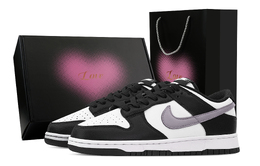 Nike Кроссовки для скейтбординга Dunk Taro Romantic Heart Box, износостойкие, унисекс, белые, фиолетовые dd1391-100(team459-香芋浪漫-爱心礼盒) | white purple