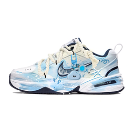 Nike Кроссовки Air Monarch 4 Rain Over Clear Skies с противоскользящим покрытием, износостойкие, низкие, массивные, унисекс, светло-голубые 415445-102（team482-雨过天晴） | light blue