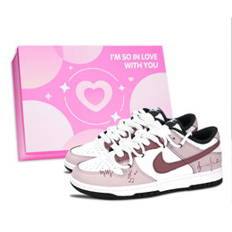 Nike Кроссовки для скейтбординга Dunk Low Top унисекс красные dd1391-100（team883-玫瑰音符女鞋盒） | red