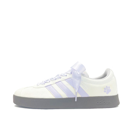 Adidas Кроссовки для скейтбординга VL COURT 2.0 Purple Cat, износостойкие, низкие, унисекс, бежево-фиолетовые hq1802(team847-紫喵) | beige purple