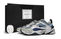 Nike Кроссовки M2K Tekno The Creator In The Wilderness, On The Run, устойчивые к истиранию, низкие, массивные, унисекс, сине-серые bv0074-001 (team285-旷野在逃礼袋） | blue gray