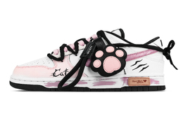 Nike Кроссовки для скейтбординга Dunk Cat Paw Journal, износостойкие, низкие, унисекс, розовые, белые dd1391-100(team773-猫爪日记) | pink white