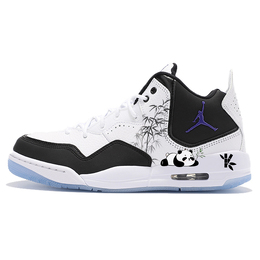 Jordan Баскетбольные кроссовки Courtside 23 Vintage, унисекс, средний размер, черно-белые ar1000-104(team56-抱竹熊猫) | white